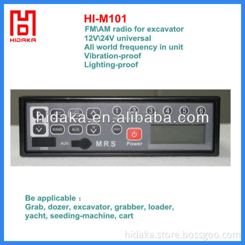 Worldwide Frequency Excavator Radio with AUX-IN USB LED for Heavy Construction Machinery